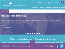 Tablet Screenshot of monarchcenterforautism.org